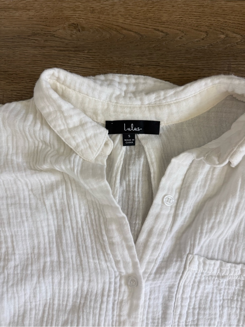 Lulus gauzy button up - Picture 3 of 3